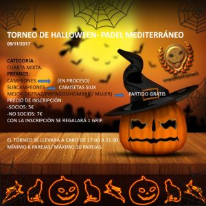 torneo halloween padel mediterraneo mixto cuarta 05 noviembre 2017